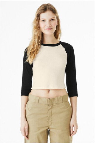 Bella+Canvas 1200 - Ladies Micro Ribbed 3/4 Raglan Baby Tee