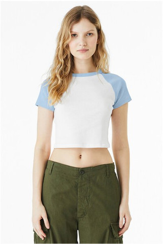 Bella+Canvas 1201 - Ladies Micro Ribbed Raglan Baby Tee