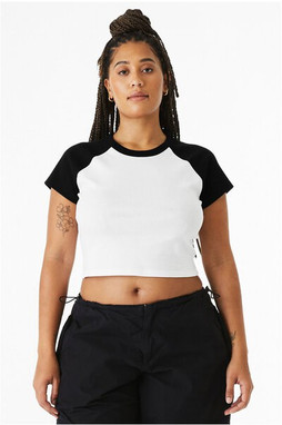 Bella+Canvas 1201 - Ladies Micro Ribbed Raglan Baby Tee