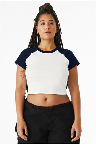 Bella+Canvas 1201 - Ladies Micro Ribbed Raglan Baby Tee