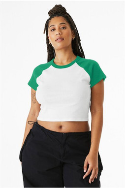 Bella+Canvas 1201 - Ladies Micro Ribbed Raglan Baby Tee