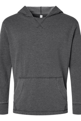 LAT 6936 - Adult Vintage Wash Fleece Hooded Sweatshirt