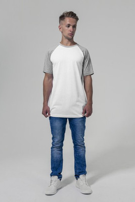 BUILD YOUR BRAND BY007 - T-shirt Baseball Confort et Style Moderne