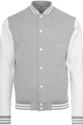 Build Your Brand BY015 - Moletom Estilo Baseball com Fleece Confortável