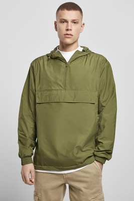 Build Your Brand BY096 - Men's Adjustable 1/4 Zip Hooded Jacket