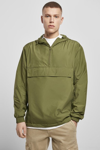 Build Your Brand BY096 - Mens Adjustable 1/4 Zip Hooded Jacket