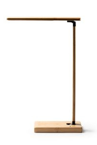 MARSAL Foldable bamboo table lamp with in-built 10W wireless charger - EgotierPro CR2990