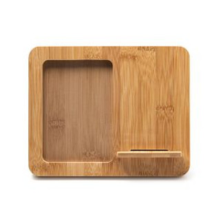 Stamina CR2992 - VULCO Wireless charger with photo frame made of bamboo