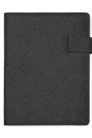 SAMAR Multipurpose A4 folder in heather 600D RPET with magnetic clasp - EgotierPro FO7984