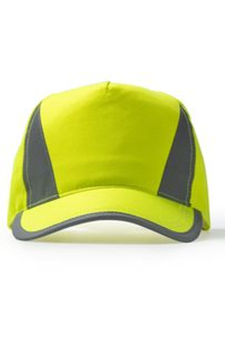 BALDER 5-panel cap in 100% polyester with high-visibility details - EgotierPro GO7033
