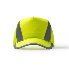 BALDER 5-panel cap in 100% polyester with high-visibility details - EgotierPro GO7033