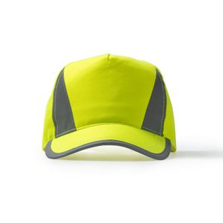 BALDER 5-panel cap in 100% polyester with high-visibility details - EgotierPro GO7033