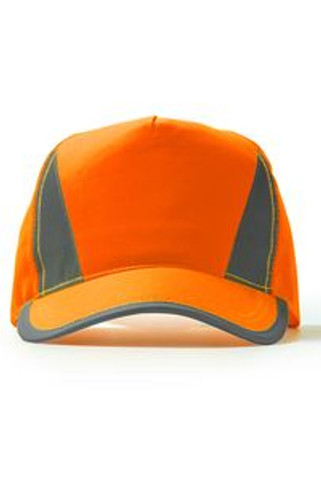 BALDER Pětipanelová čepice ze 100% polyesteru s detaily s vysokou viditelností - EgotierPro GO7033