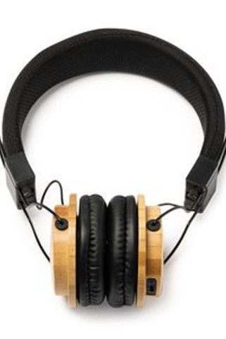 TANGO Adjustable wireless headphones in bamboo and RPET fabric - EgotierPro HP3042