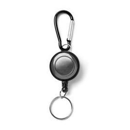 DOKI Rollerclip keyring with carabiner and retractable ring - EgotierPro KO4209