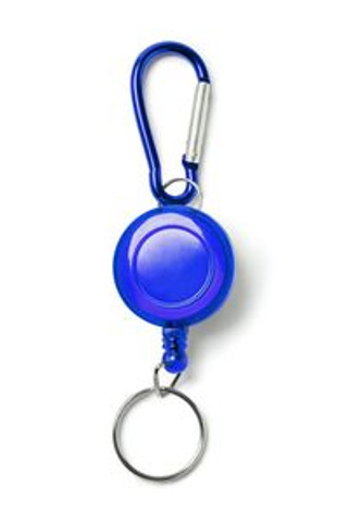 DOKI Rollerclip keyring with carabiner and retractable ring - EgotierPro KO4209
