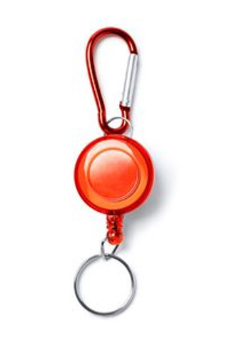 DOKI Rollerclip keyring with carabiner and retractable ring - EgotierPro KO4209