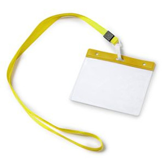 POMEL Lanyard with matching carabiner and PVC badge holder - EgotierPro LY7045
