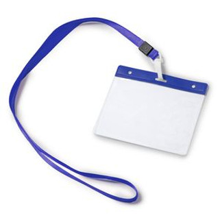 POMEL Lanyard with matching carabiner and PVC badge holder - EgotierPro LY7045