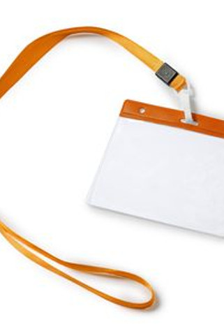 POMEL Lanyard with matching carabiner and PVC badge holder - EgotierPro LY7045