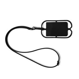 DALVIK Silicone lanyard with holder for mobiles or cards - EgotierPro LY7046