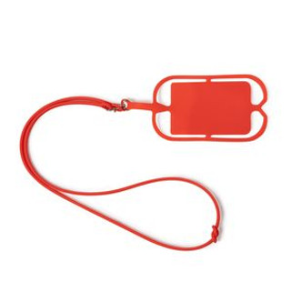 DALVIK Silicone lanyard with holder for mobiles or cards - EgotierPro LY7046