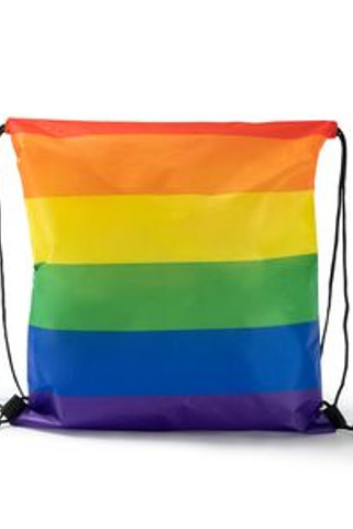 BREMEN Multicolour drawstring bag in 210D polyester - EgotierPro MO7084