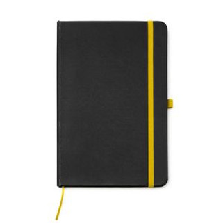PIANA A5 notebook with hard covers in black PU - EgotierPro NB7987