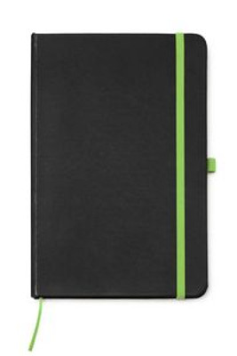 PIANA A5 notebook with hard covers in black PU - EgotierPro NB7987