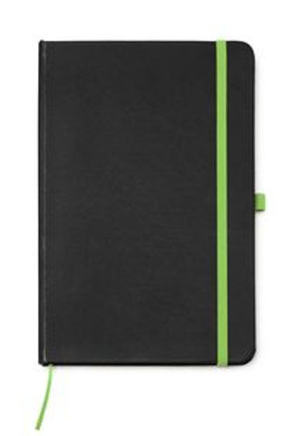 PIANA A5 notebook with hard covers in black PU - EgotierPro NB7987
