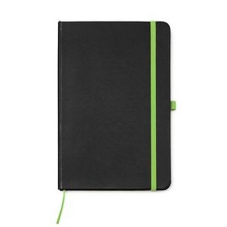PIANA A5 notebook with hard covers in black PU - EgotierPro NB7987