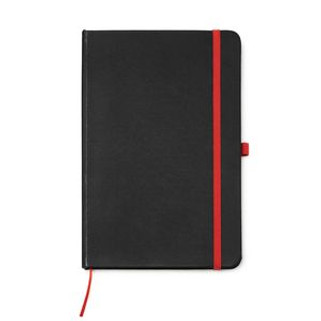 PIANA A5 notebook with hard covers in black PU - EgotierPro NB7987
