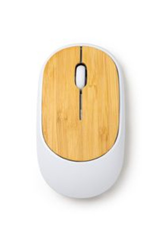 REMY Wireless mouse in bamboo and recycled ABS with precision optical sensor - EgotierPro RT3049