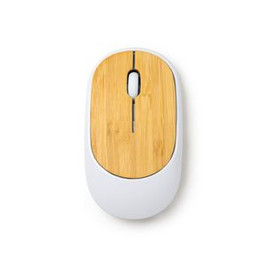 REMY Wireless mouse in bamboo and recycled ABS with precision optical sensor - EgotierPro RT3049