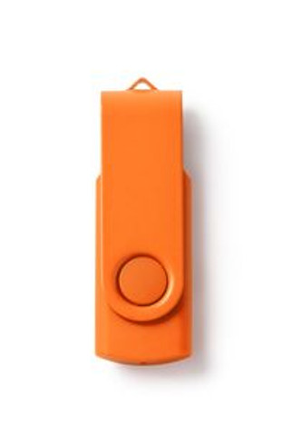 RIOT USB-geheugenstick met hoofdstructuur in ABS en bijpassende draaiklem - EgotierPro US4192