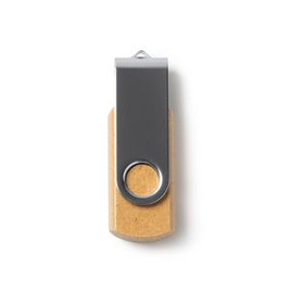 VIBO USB memory stick in recycled cardboard with metal swivel clip - EgotierPro US4196
