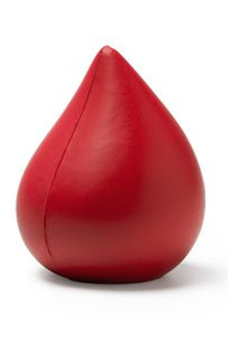 DONA Drop-shaped stress ball in plain colour PU - EgotierPro AS1232