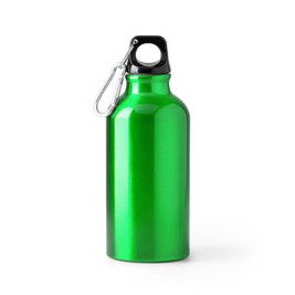 RENKO Recycled aluminium bottle with single wall and matching carabiner - EgotierPro BI4214