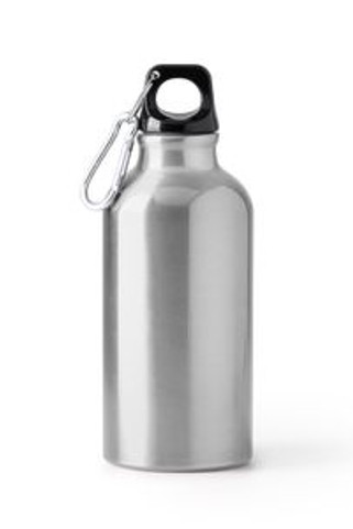RENKO Recycled aluminium bottle with single wall and matching carabiner - EgotierPro BI4214