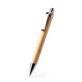 Stamina BL7986 - DAVOS Bamboo ball pen with push button and metal details
