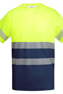 Roly HV9317 - TAURI T-shirt tecnica ad alta visibilità con maniche corte