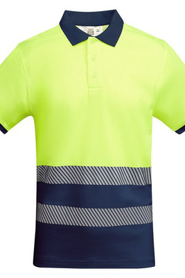 Roly HV9318 - ATRIO Technisch hoog zichtbaar poloshirt met korte mouwen