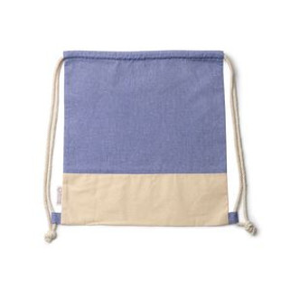 LUANDA Torba ze ściąganymi uszami wykonana z bawełny pochodzącej z recyklingu o gramaturze 120 g/m2 z wrzosowym wykończeniem - EgotierPro MO7091