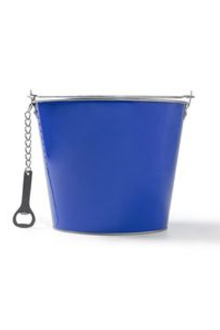 LAMBIC Metal colour bucket with aluminium bottle opener included - EgotierPro AB4208