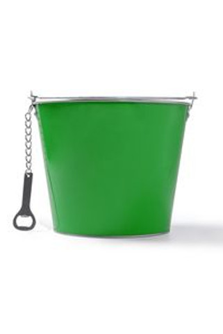 LAMBIC Metal colour bucket with aluminium bottle opener included - EgotierPro AB4208