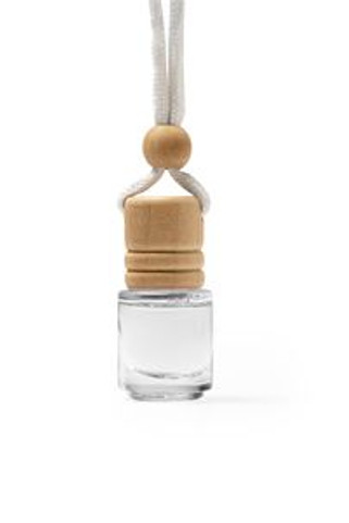 RINDAL Air freshener with different scents in a glass recipient with wooden cap and matching adjustable cord - EgotierPro AM1316