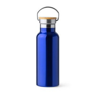 TISET 304 stainless steel double wall bottle with bamboo lid - EgotierPro BI4201