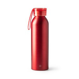 Stamina BI4212 - LEWIK Recycled aluminium bottle with cap and matching carrying strap