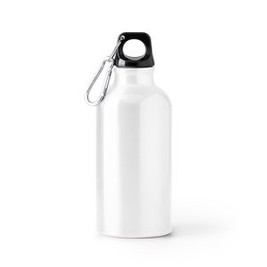 RENKO Recycled aluminium bottle with single wall and matching carabiner - EgotierPro BI4214