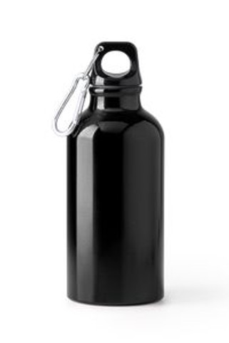 RENKO Recycelte Aluminiumflasche mit einer einfachen Wand und passendem Karabiner - EgotierPro BI4214